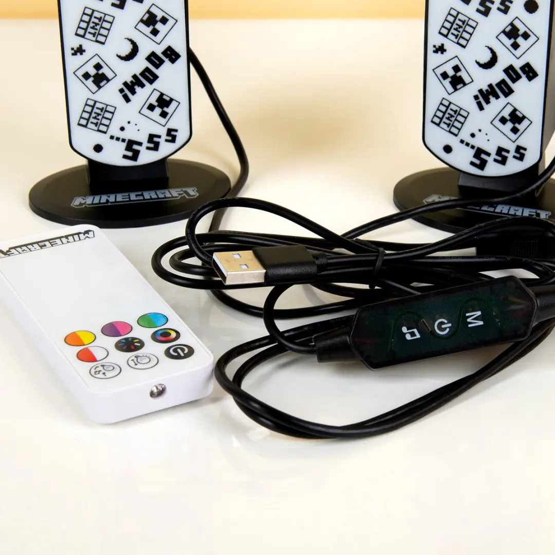 Paladone Minecraft Lichtbalkset 2 Stuks - RGB met Afstandsbediening