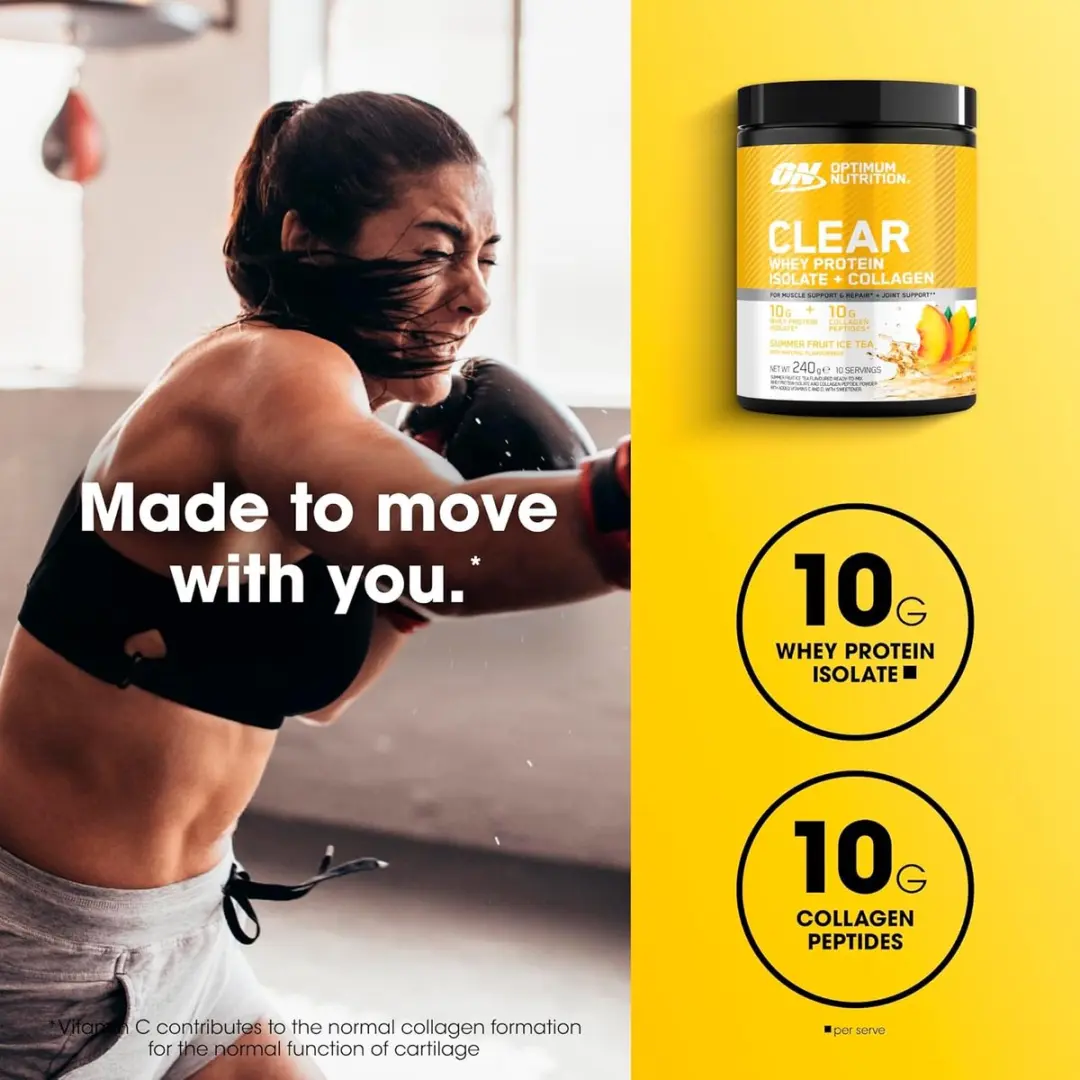 Optimum Nutrition Clear Whey Isolate + Collagen Eiwitpoeder - 240g