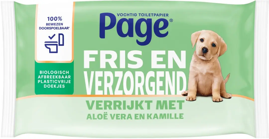 Page Vochtig Toiletpapier Aloë Vera 456 Vel - 12 Rollen - afbeelding 6 van 6