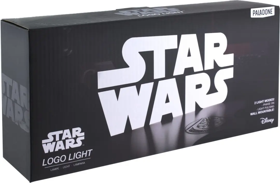 Paladone Star Wars Logo Light Bureau-/Muurlamp - 1 Lichtpunt - Wit/Zwart
