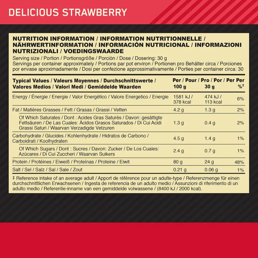 Optimum Nutrition Gold Standard 100% Whey Protein - Aardbei 450g