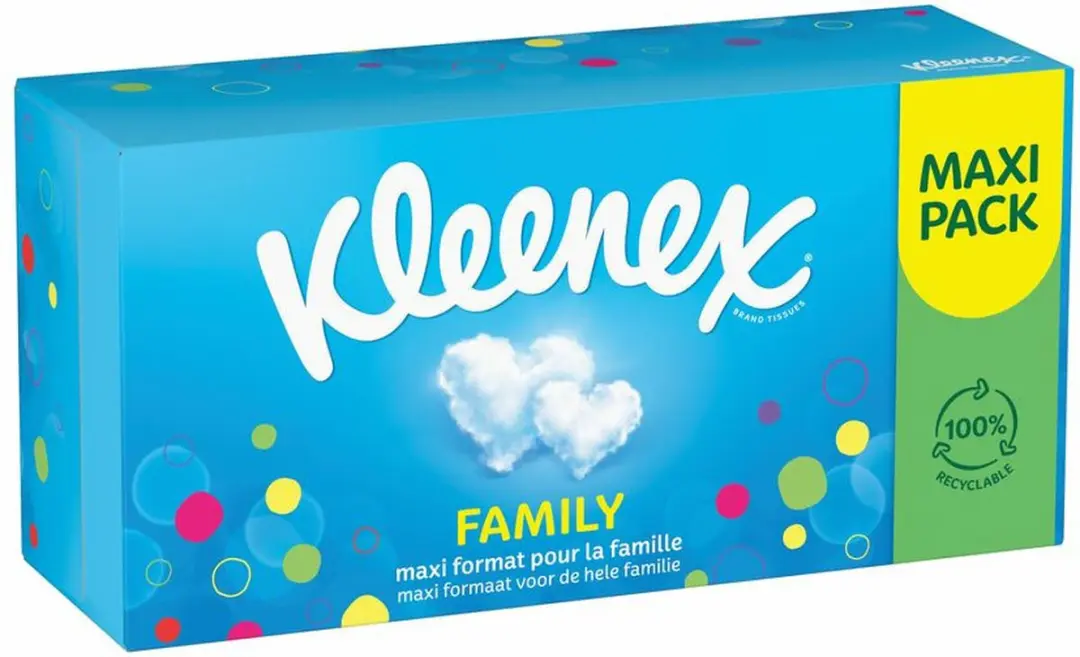 Kleenex Family Box Tissues - 1280 Stuks (10x128) - afbeelding 2 van 6