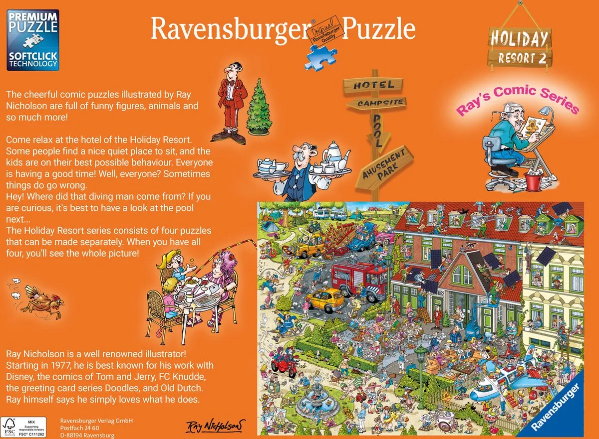 Ravensburger Ray's Comic Series Holiday Resort 2 Legpuzzel 1000 Stuks - 175796