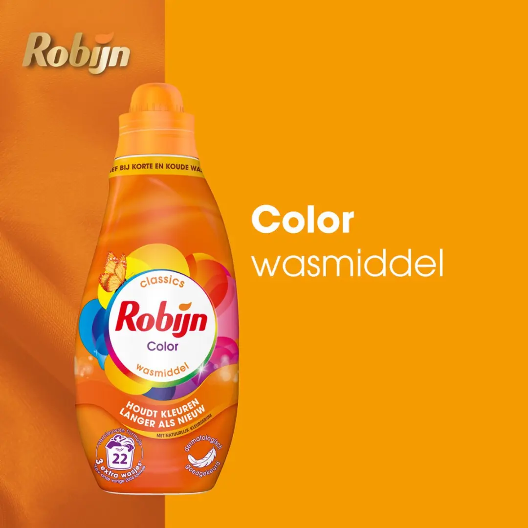 Robijn Klein & Krachtig Color Wasmiddel 665ml