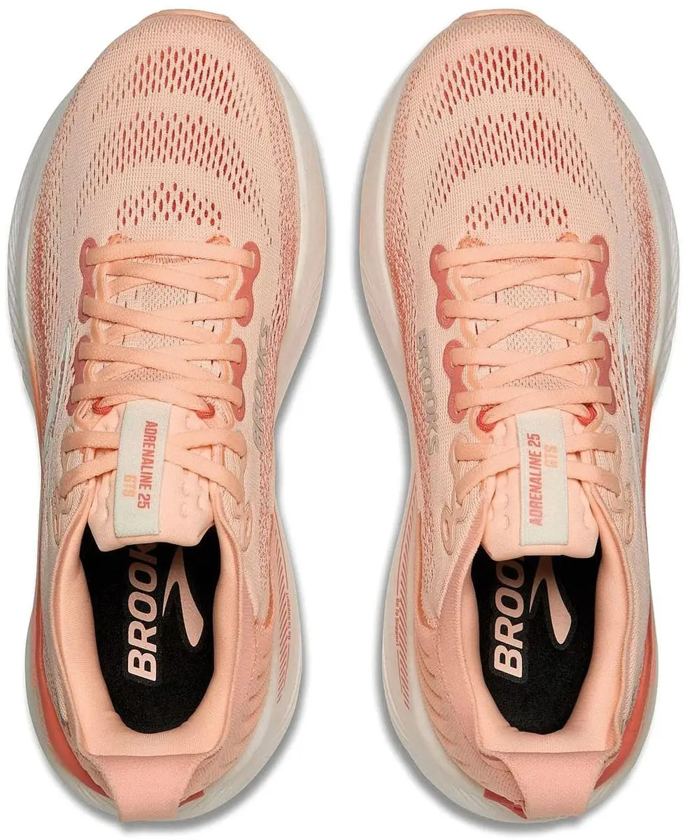 Brooks Adrenaline GTS 25 Dames Hardloopschoenen - 38.5 - Roze/Wit - afbeelding 4 van 6