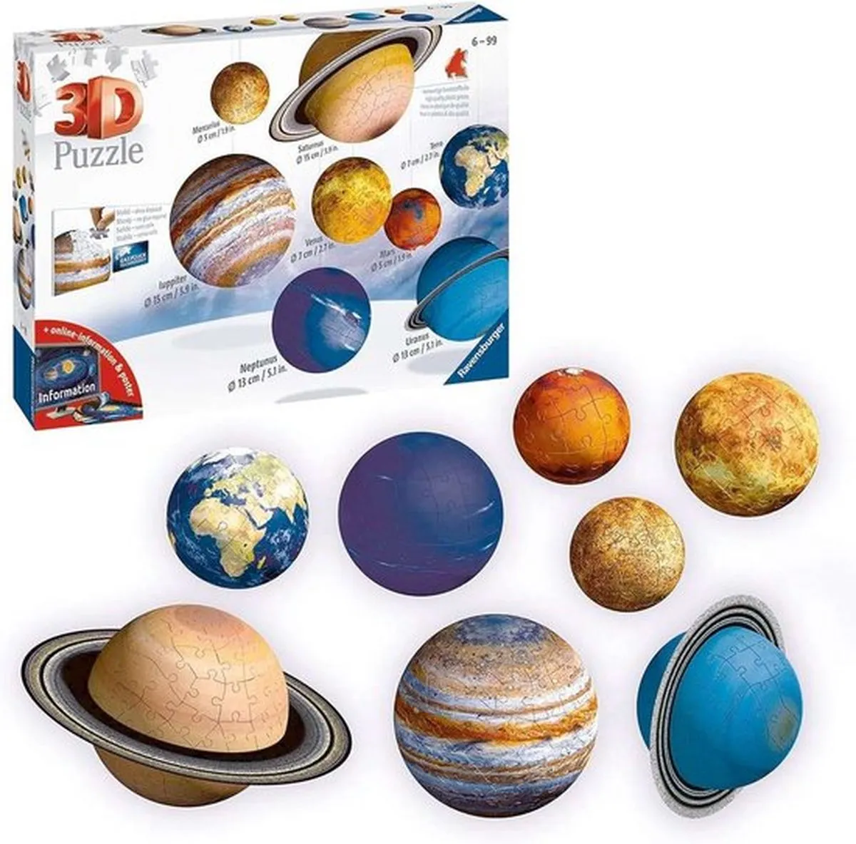 Ravensburger 3D Zonnestelsel Puzzel 116683 - Multicolor
