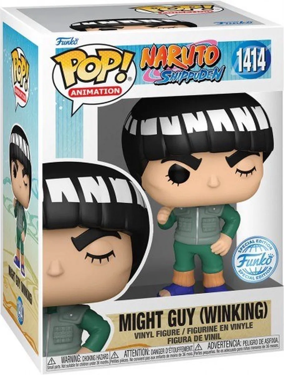 Funko Pop Animation Naruto Shippuden Might Guy Winking #1414 - Multicolor