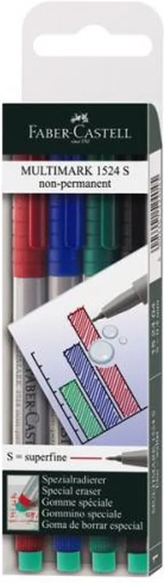 Faber-Castell Multimark S FC-152404 - 4-delig Assorti - afbeelding 6 van 6