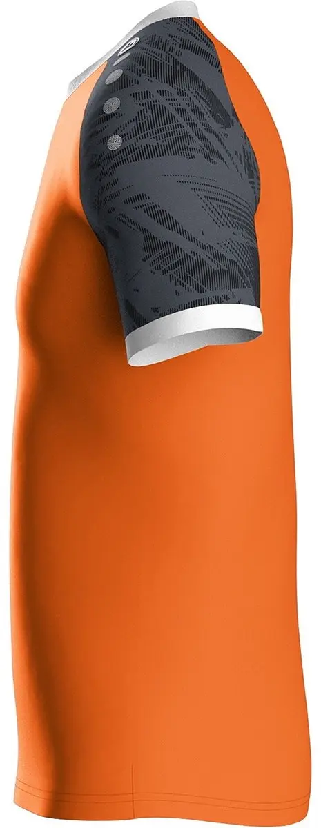 JAKO Iconic Shirt Heren Korte Mouw - Fluorooranje/Zwart XL
