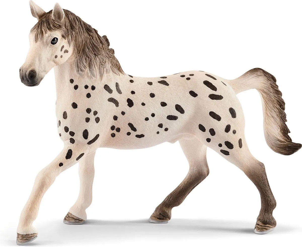 Schleich Knabstrupper Hengst Speelfiguur 13889 - Wit/Zwart