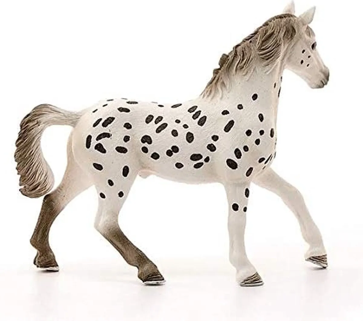 Schleich Knabstrupper Hengst Speelfiguur 13889 - Wit/Zwart