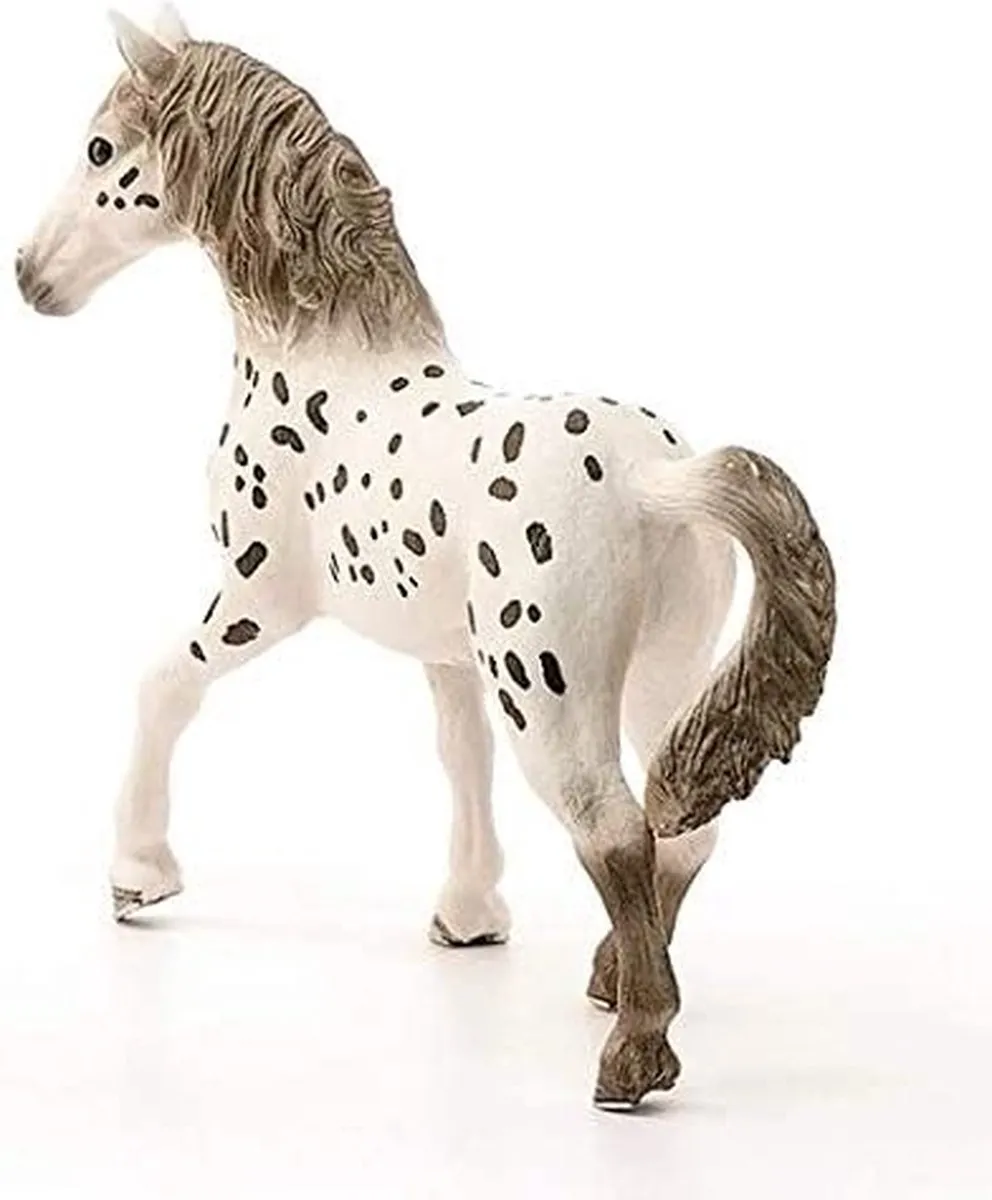 Schleich Knabstrupper Hengst Speelfiguur 13889 - Wit/Zwart