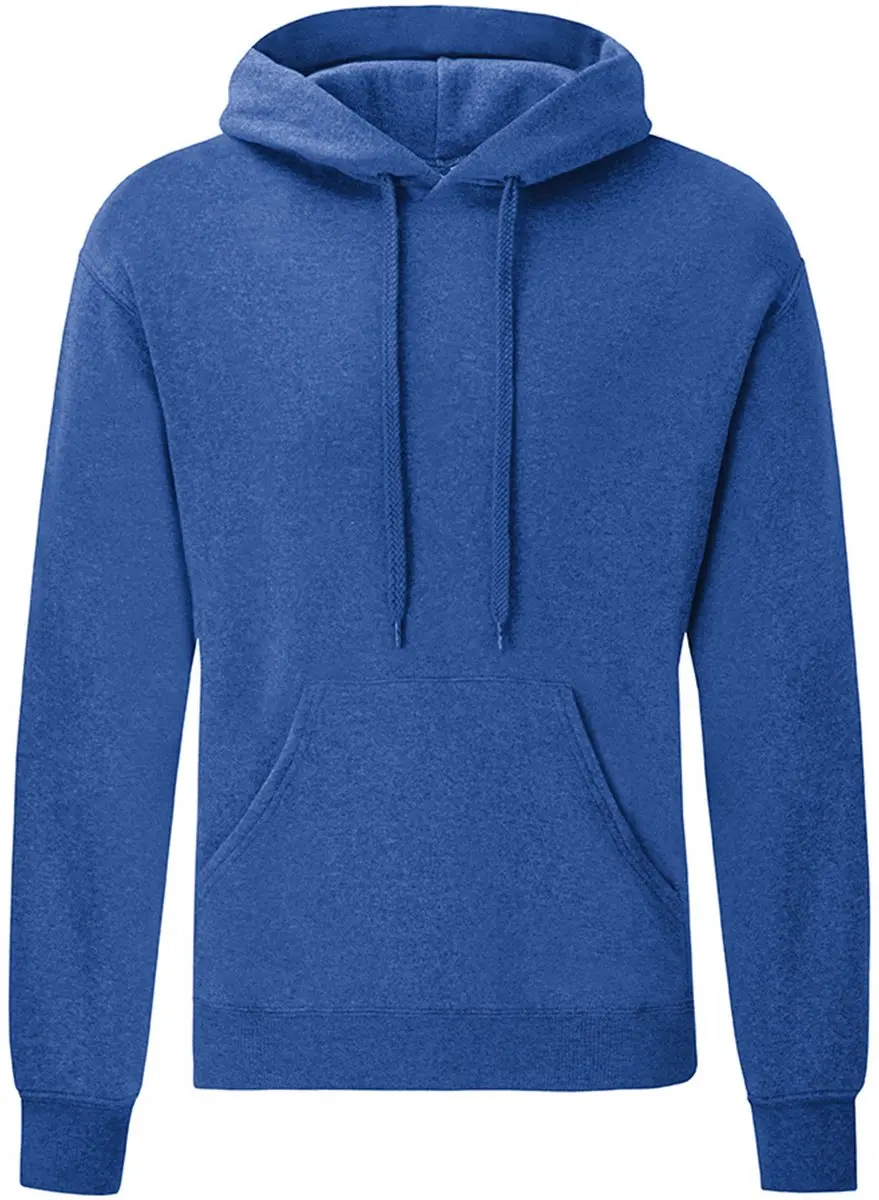 Sweatshirt Fruit Of The Loom Klassieke volwassen Royal Jaspeado met capuchon