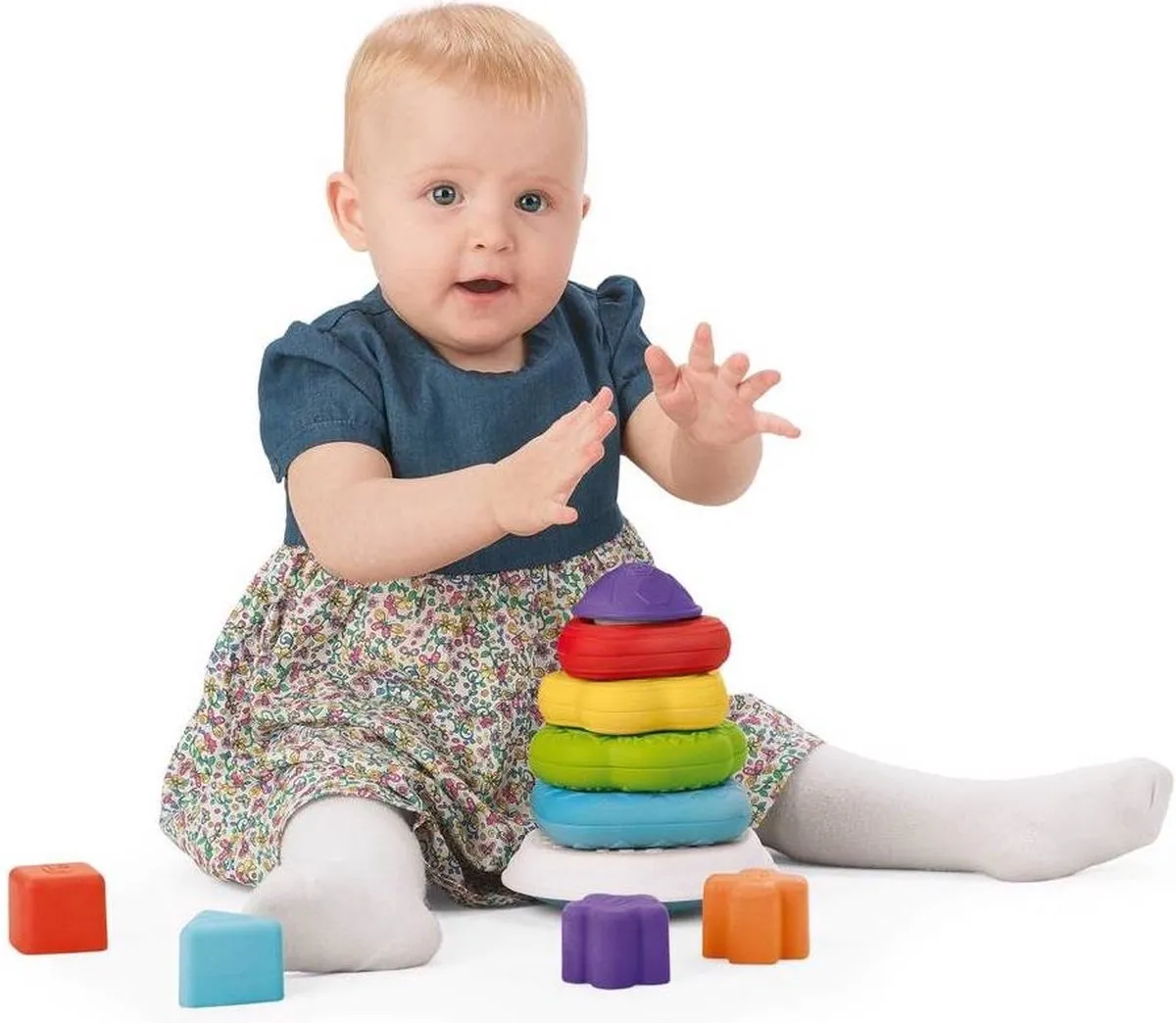Chicco 2-in-1 Ring Toren - Multicolor - afbeelding 6 van 6