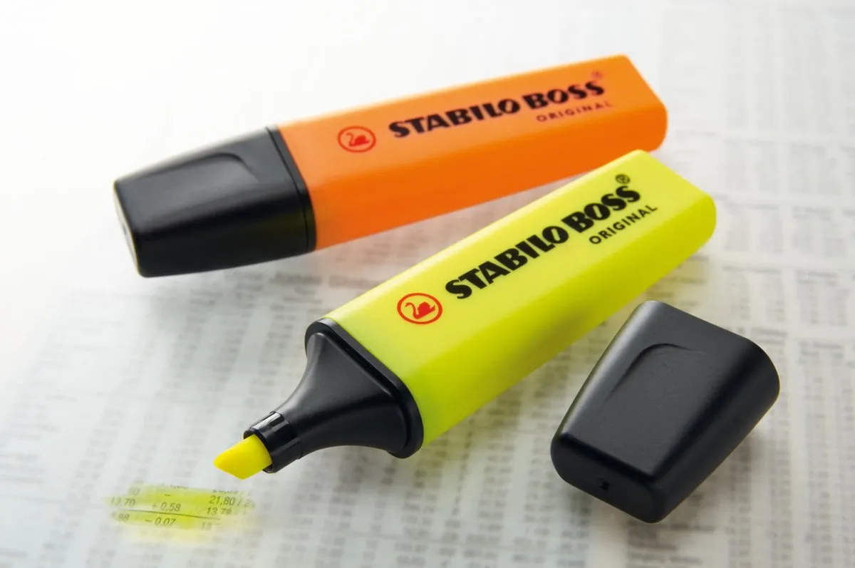 STABILO Boss Original Markeerstift - 4 Stuks - Geel/Oranje/ Groen/Rood