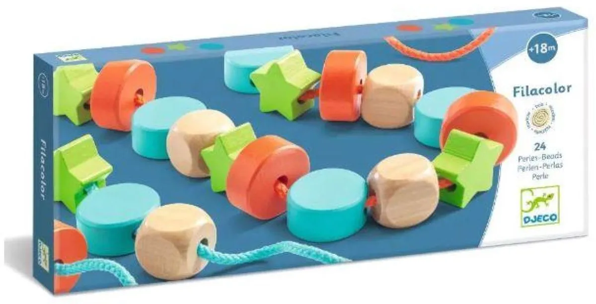 Djeco Filacolor Rijgkralen Multicolor - 26 Stuks - afbeelding 6 van 6