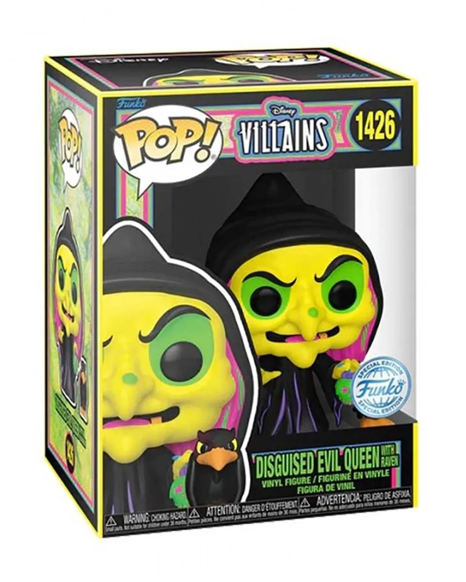 Funko Pop! Disney Villains Disguised Evil Queen Raven #1426 - Blacklight Exclusive