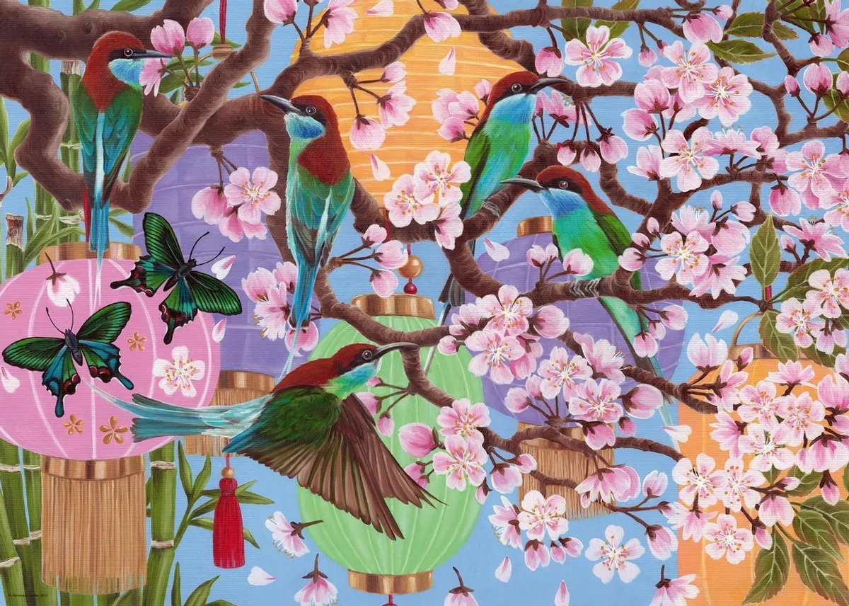 Ravensburger Kersenboom in bloei Legpuzzel 1000 Stuks - Multicolor