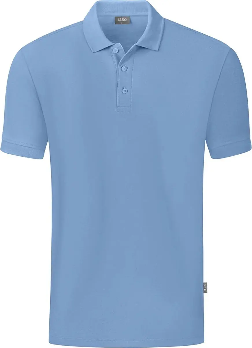 JAKO Organic Polo Heren - IJsblauw XL