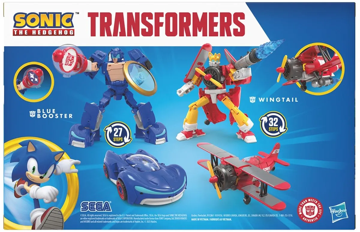 Hasbro Sonic & Transformers Wingtail & Blue Booster - 13cm - Multi