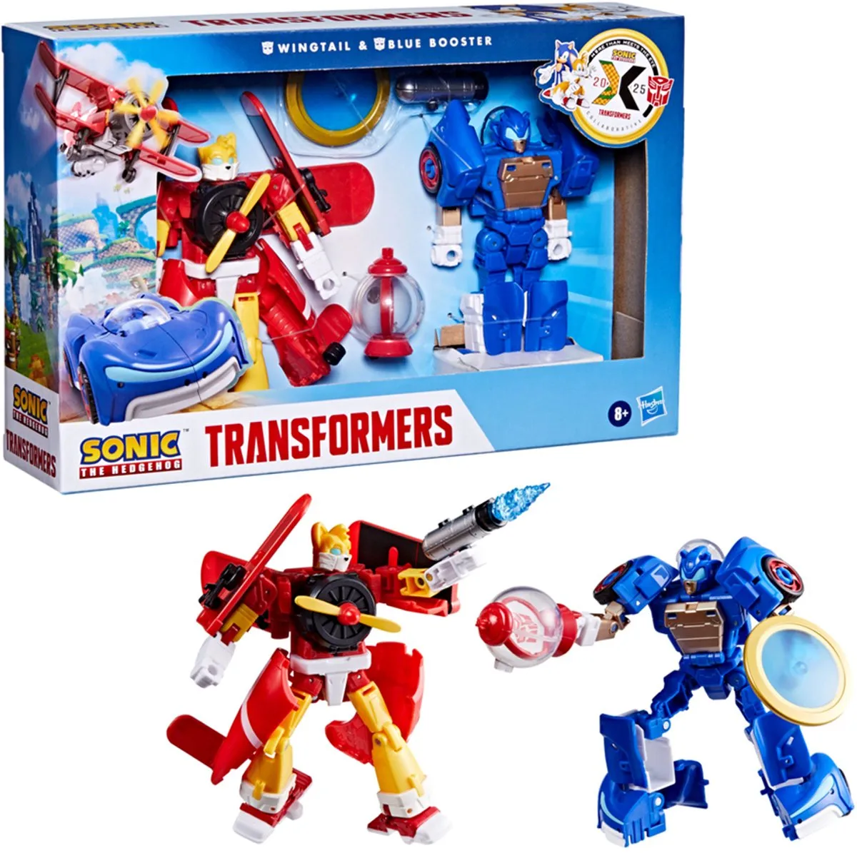 Hasbro Sonic & Transformers Wingtail & Blue Booster - 13cm - Multi