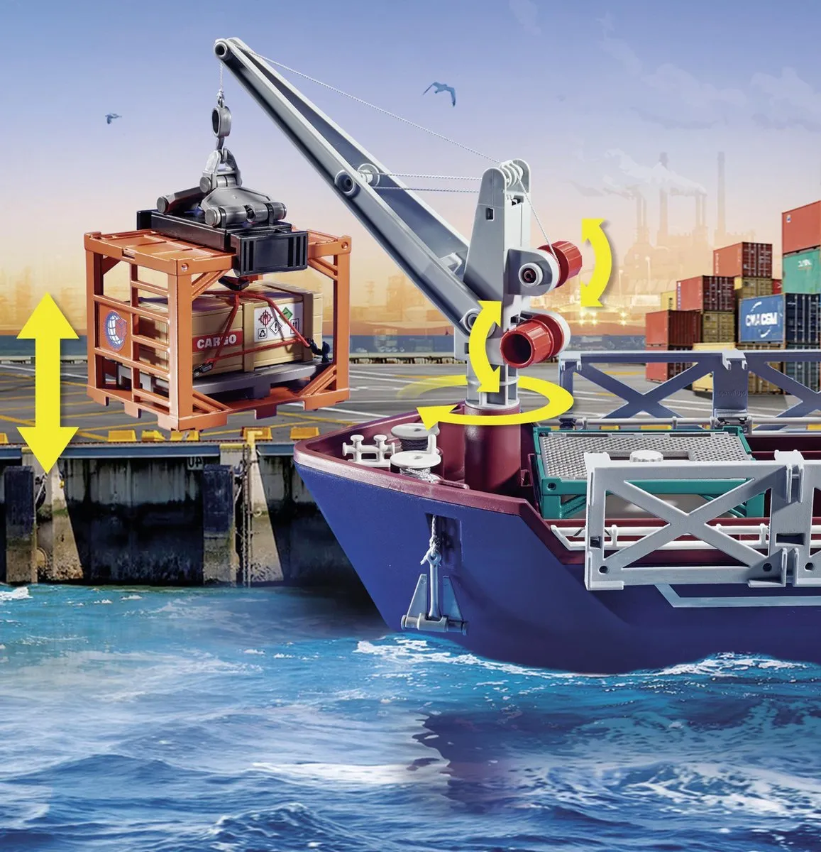 Playmobil City Action Cargo Groot Containerschip 70769 - Multicolor - afbeelding 3 van 6