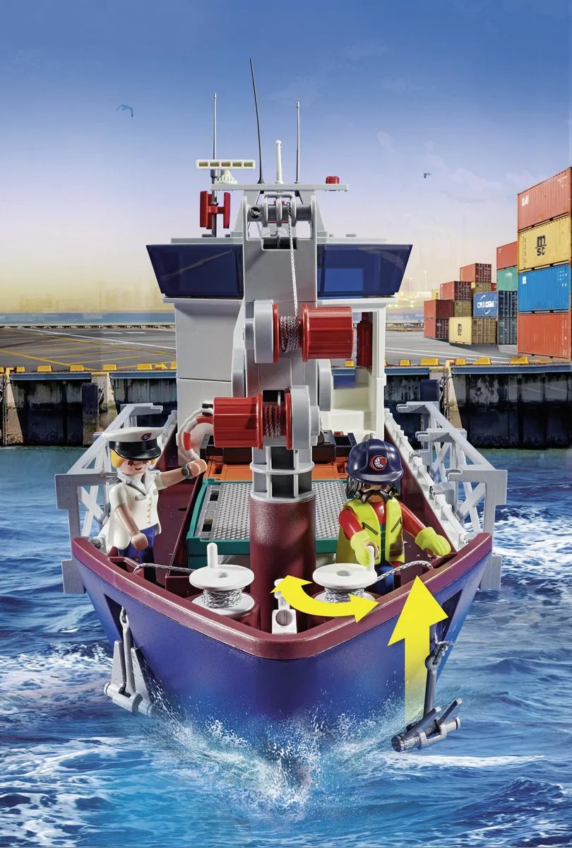 Playmobil City Action Cargo Groot Containerschip 70769 - Multicolor - afbeelding 2 van 6