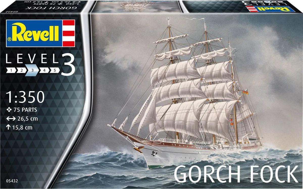 Revell Gorch Fock 05432 Modelbouwpakket - 1:350 - 75 Onderdelen