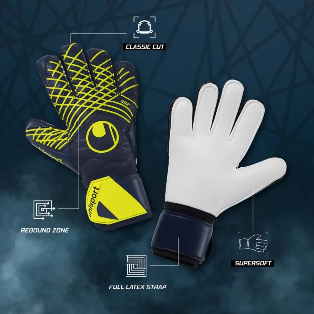Uhlsport Prediction Supersoft Keepershandschoenen 9 - Marine/Wit/Fluogeel