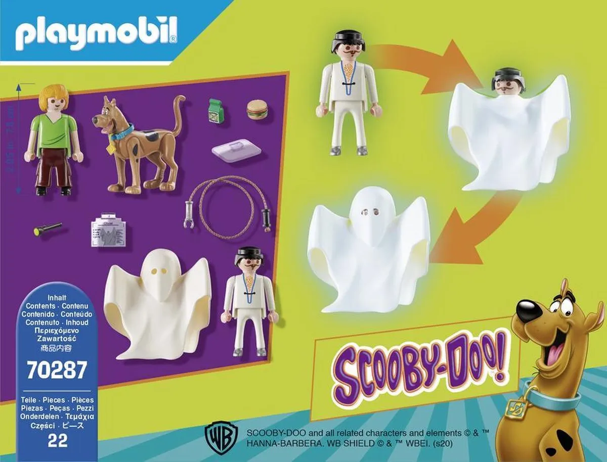 Playmobil Scooby-Doo! Scooby & Shaggy Geest - 70287 Multicolor - afbeelding 6 van 6