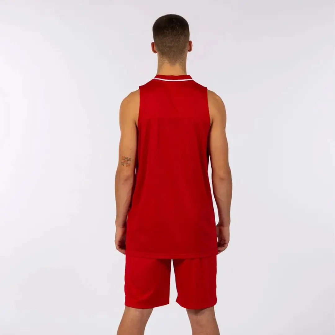 Joma Atlanta Set - T-shirt & Korte Broek M - Rood/Wit - afbeelding 2 van 4