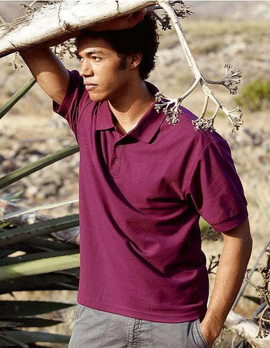Poloshirt Fruit of the Loom 65/35 kwaliteit XL zwart