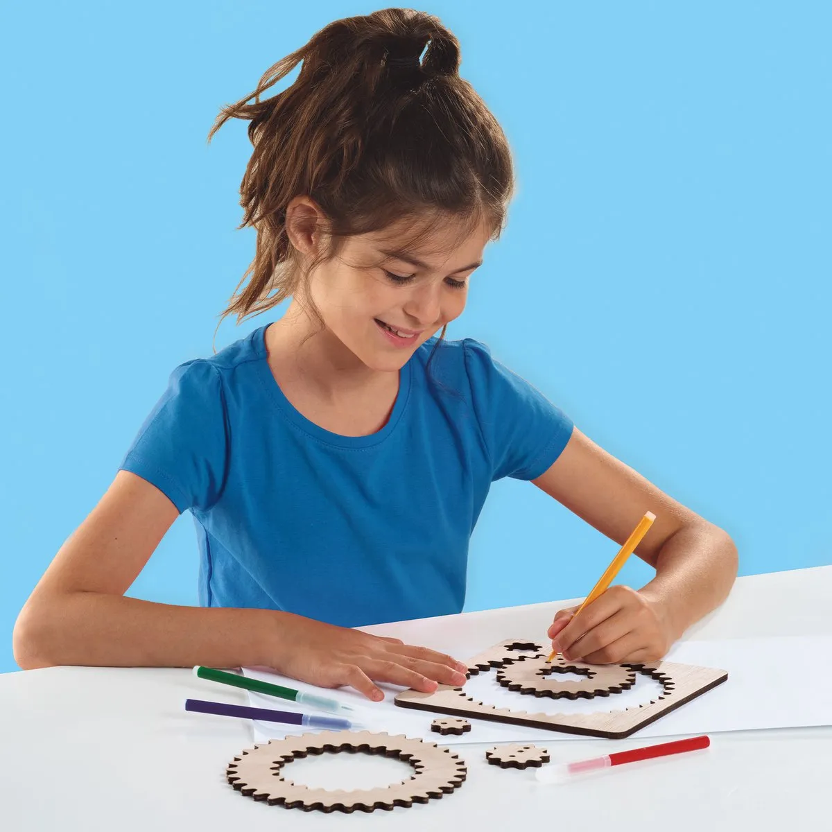 SES Creative Houten Spiraalontwerper - 5-delig - 6 Kleuren