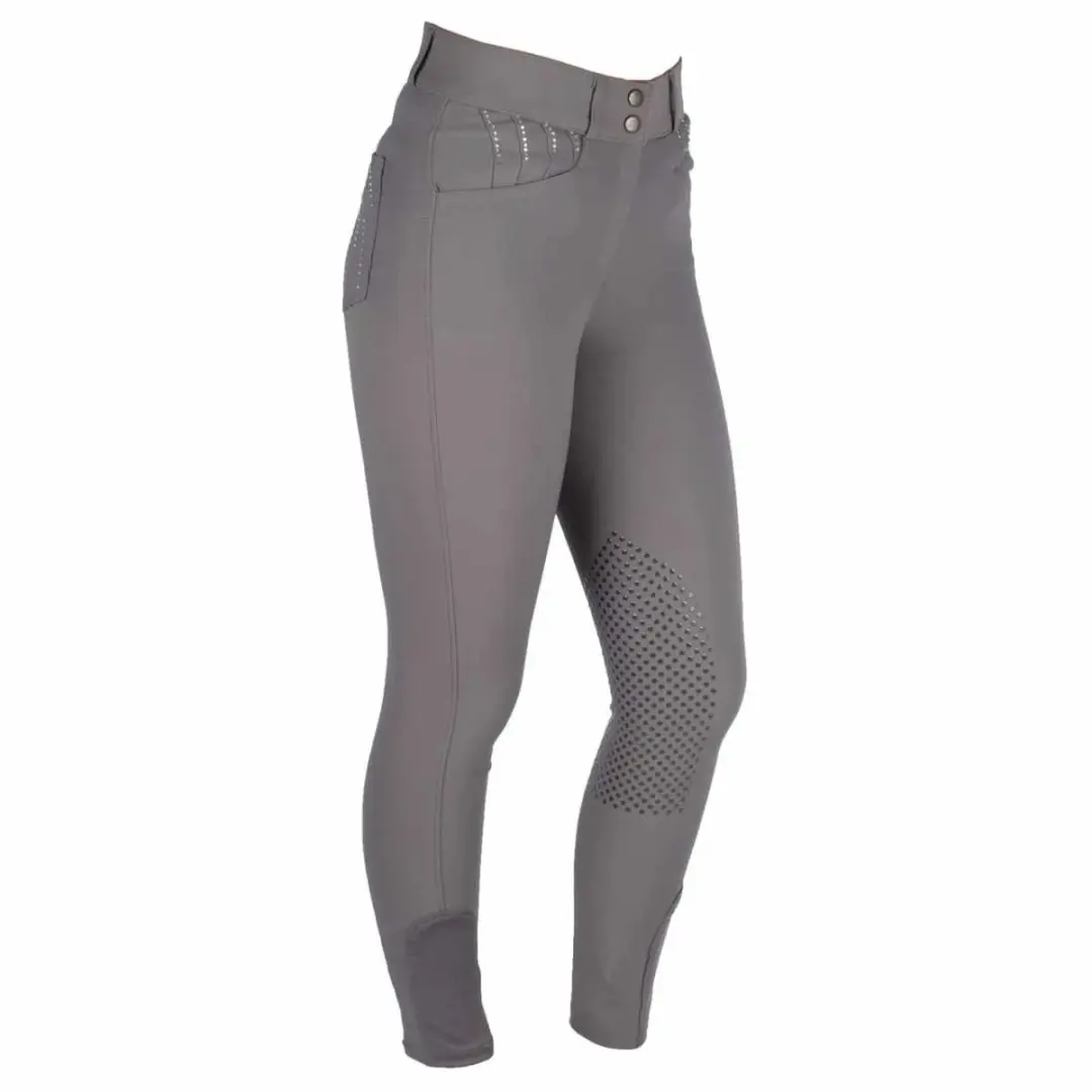 Mondoni Crystal High Waist Rijbroek 34 - Grijs