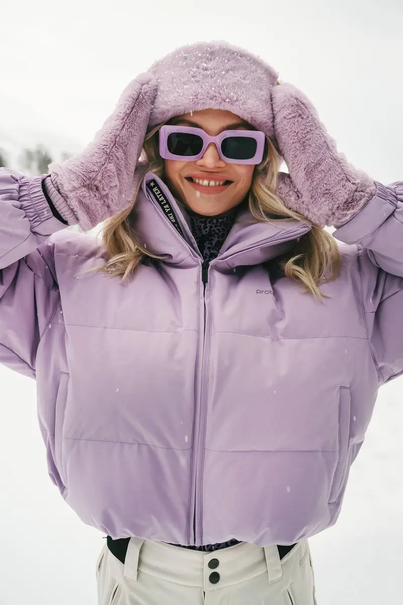 Protest Prtmarcy Ski Wanten Dames - Teddy - M - Thistle Purple