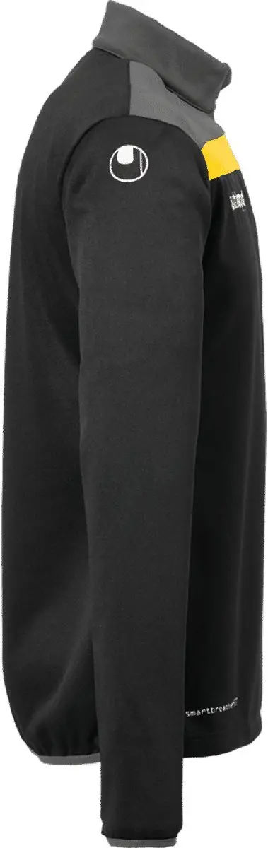 Uhlsport Offense 23 Ziptop Heren - L - Zwart/Antraciet/Limoen