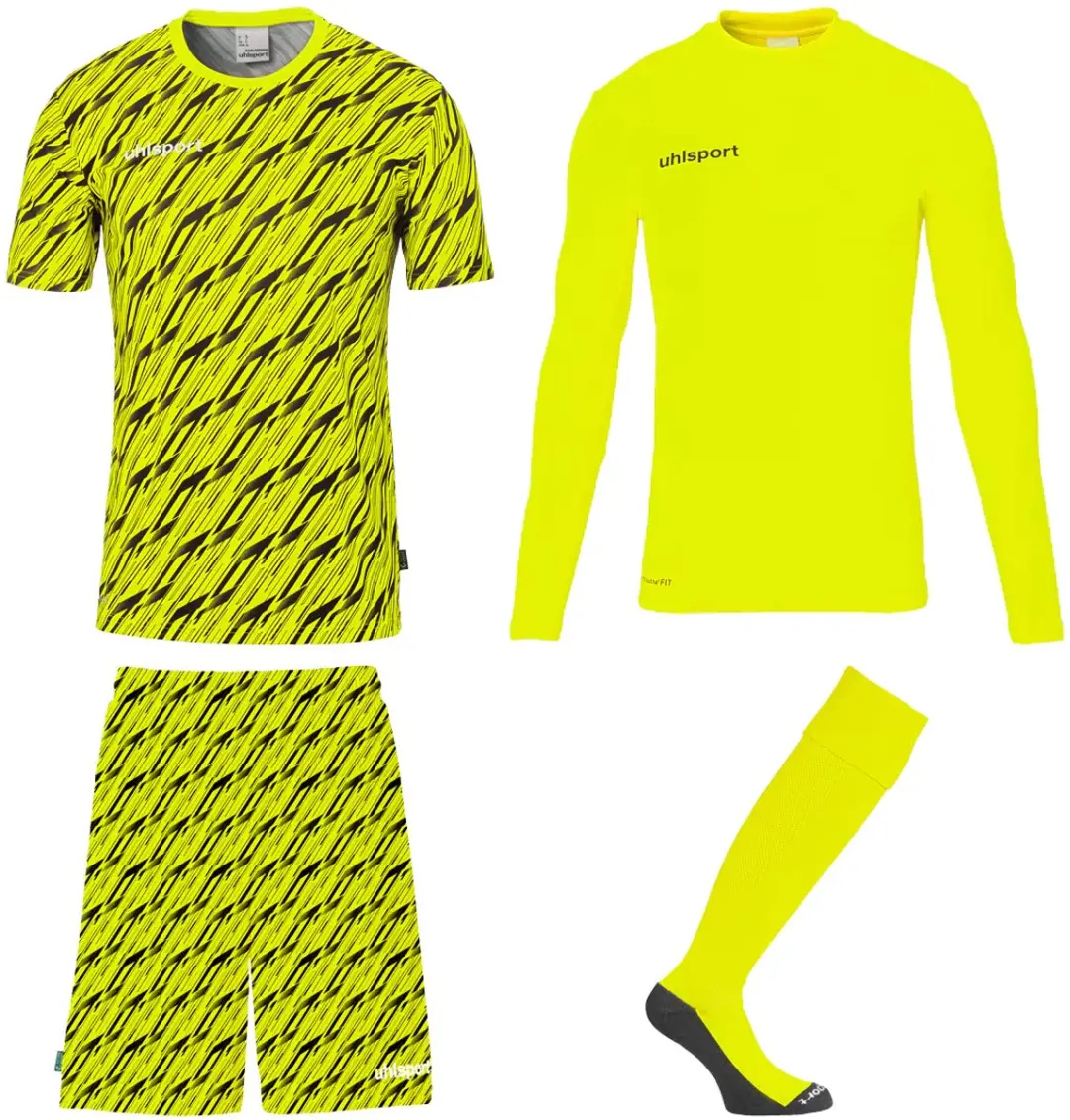 Uhlsport Progressive Trainingspak - M - Fluogeel/Zwart - afbeelding 6 van 6