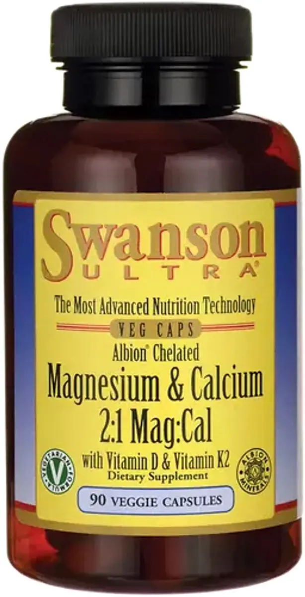 Swanson Albion Magnesium & Calcium 90 Stuks - 90g