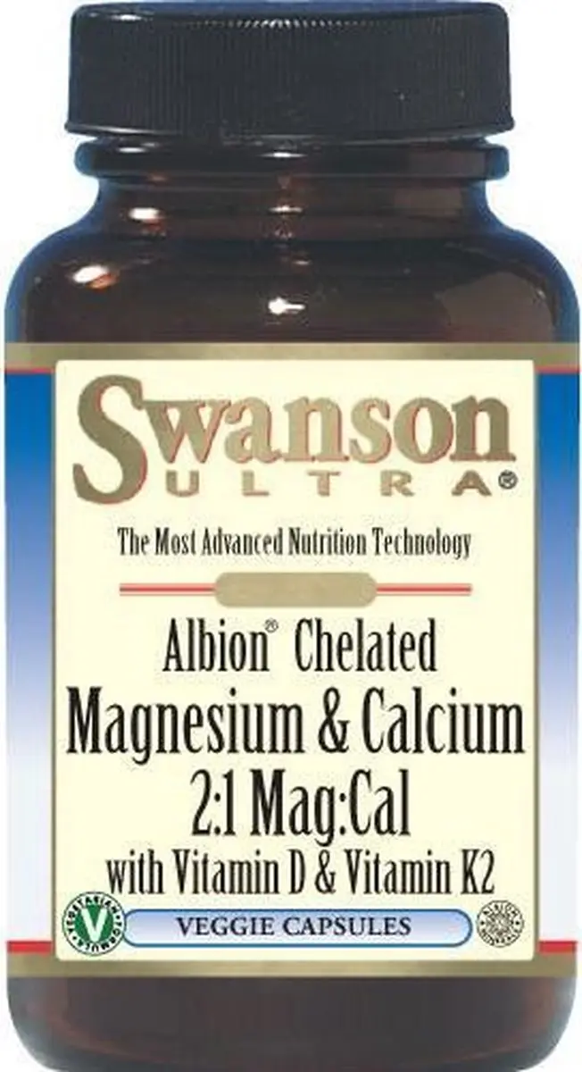 Swanson Albion Magnesium & Calcium 90 Stuks