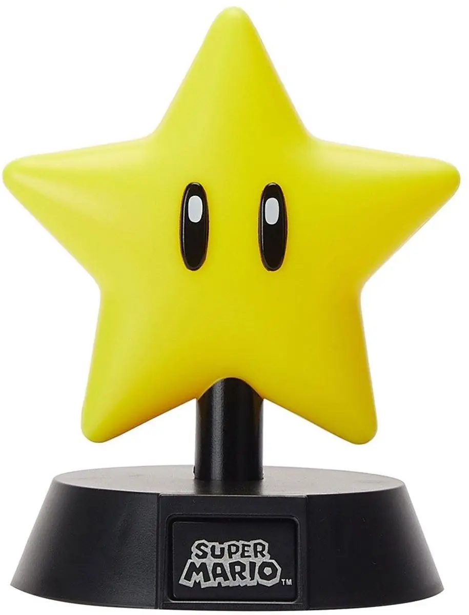 Paladone Mario Super Ster 3D Icoon Nachtlamp Geel - RGB