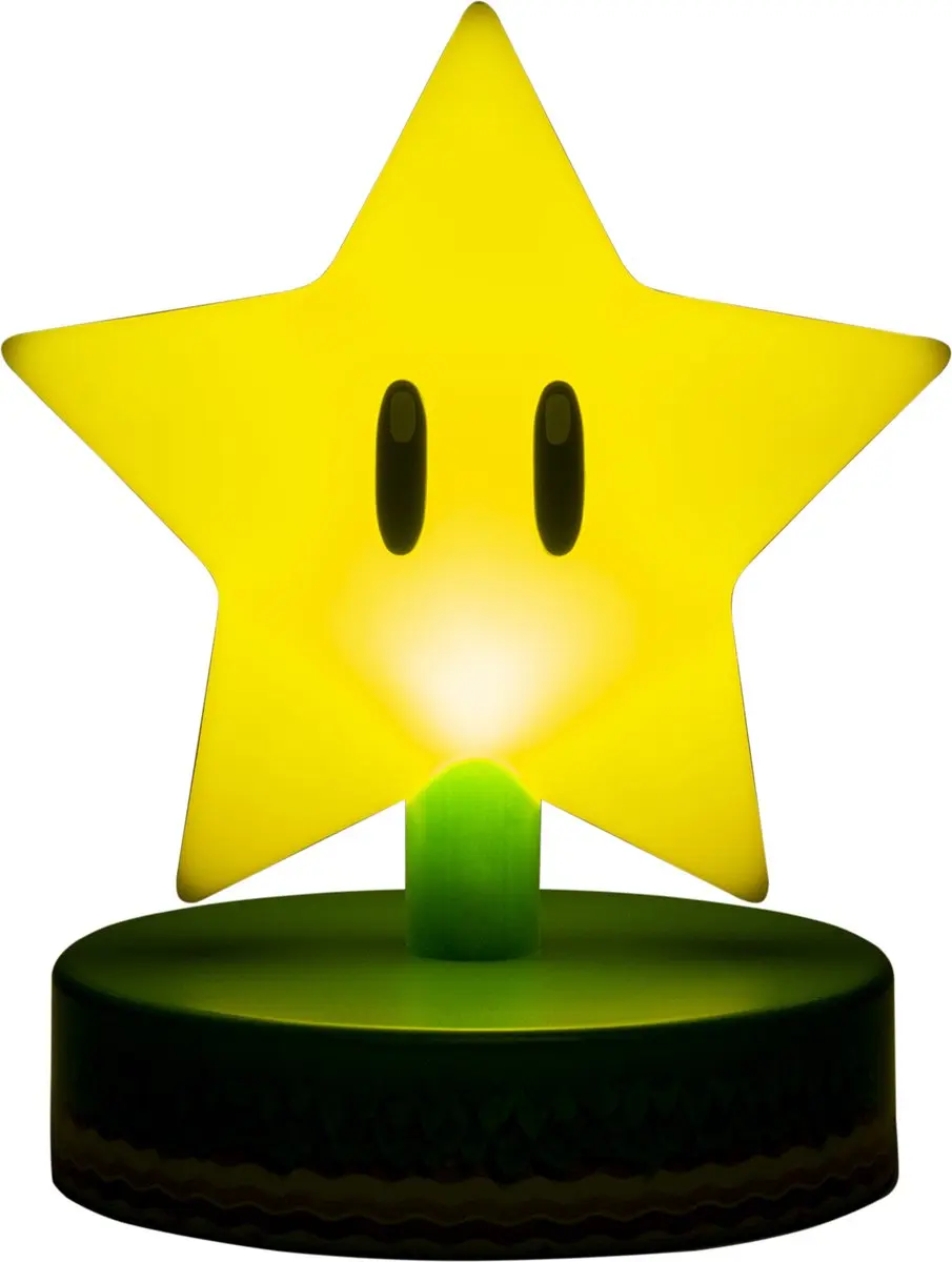 Paladone Mario Super Ster 3D Icoon Nachtlamp Geel