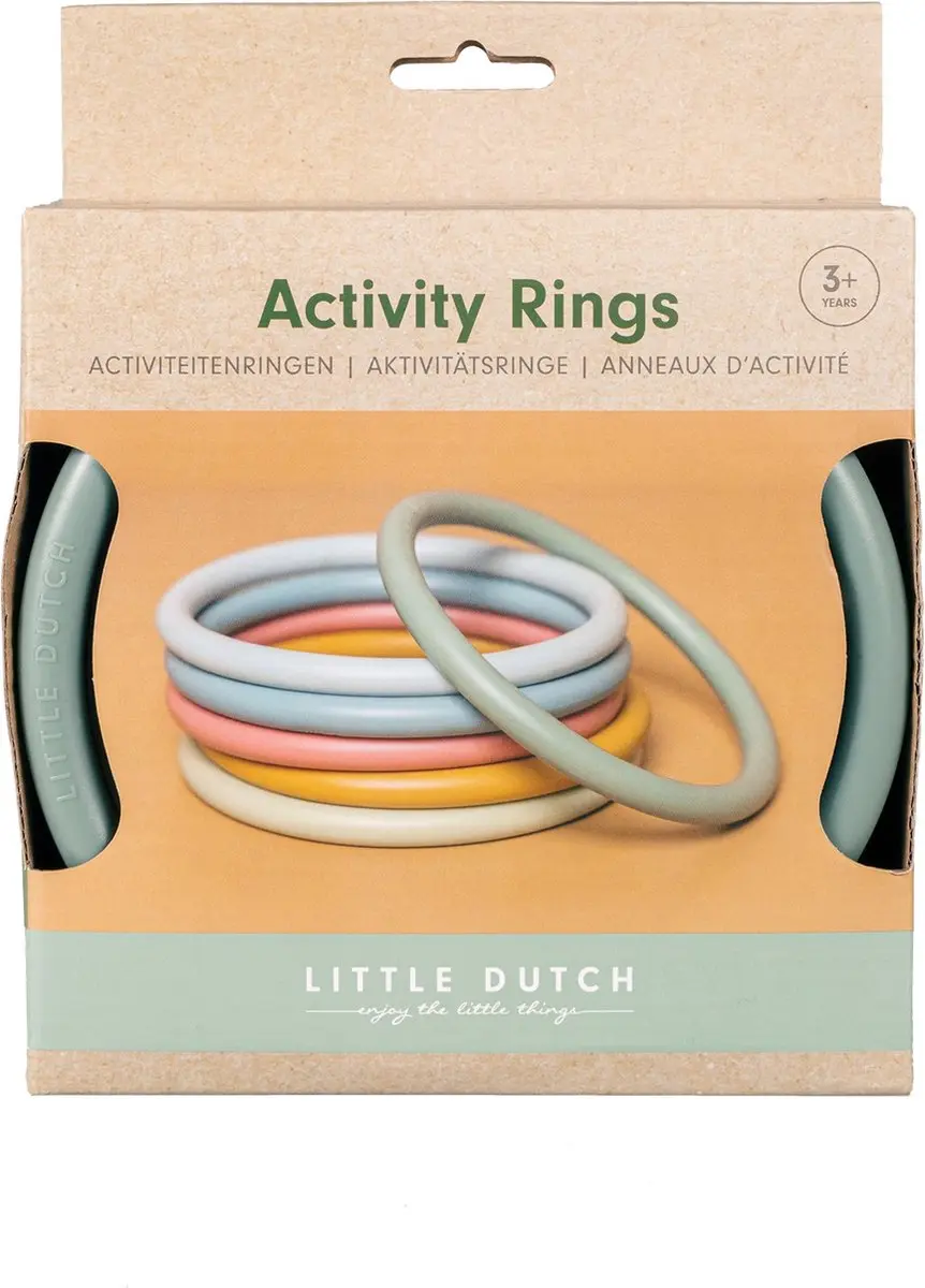Little Dutch Activity Ringen Set - 6 Stuks - Print
