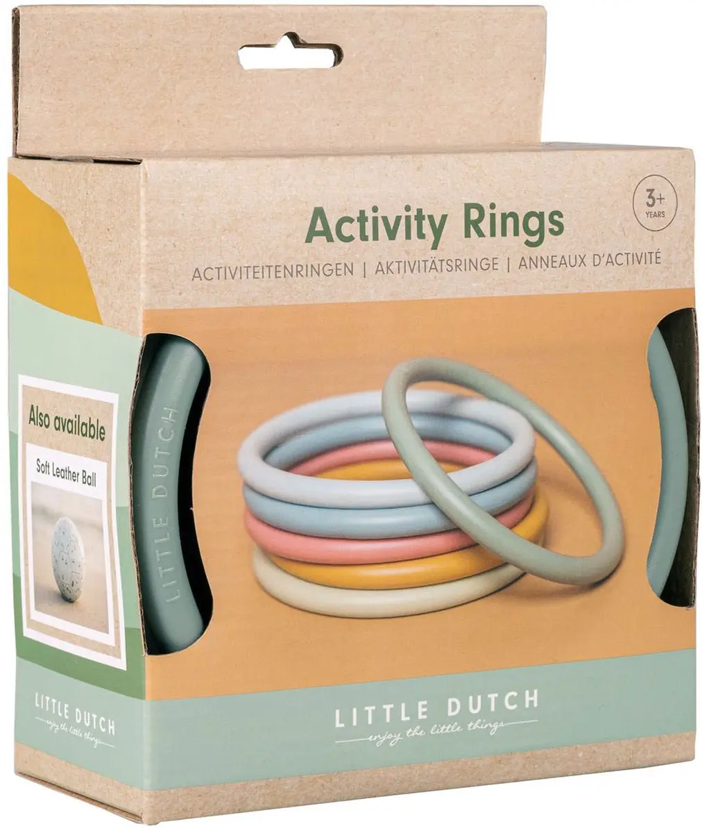 Little Dutch Activity Ringen Set - 6 Stuks - Print