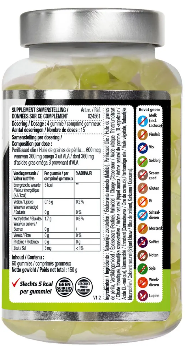 Lucovitaal Omega 3 Kids Gummies Appel - 60 Stuks - afbeelding 6 van 6