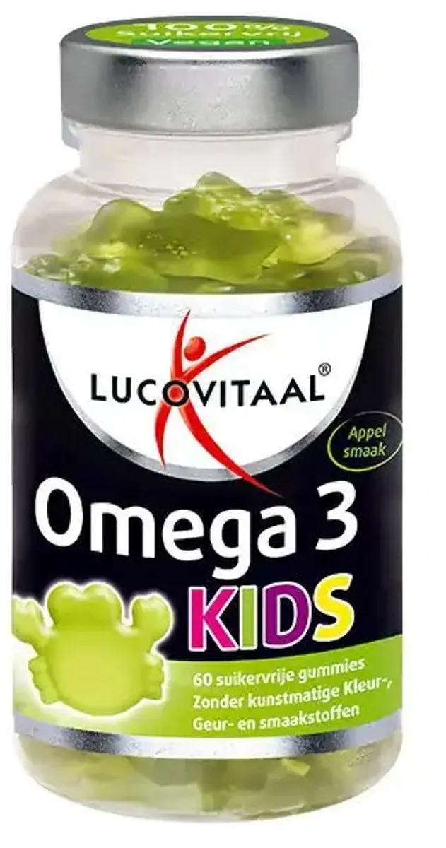 Lucovitaal Omega 3 Kids Gummies Appel - 60 Stuks - afbeelding 4 van 6