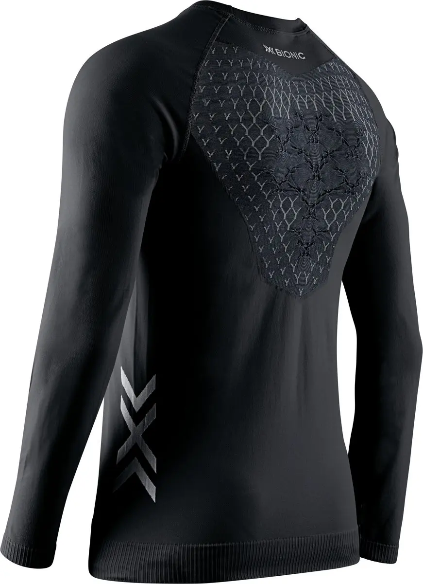 X-Bionic Twyce Run Shirt Heren - Lange mouwen - Zwart/Antraciet S