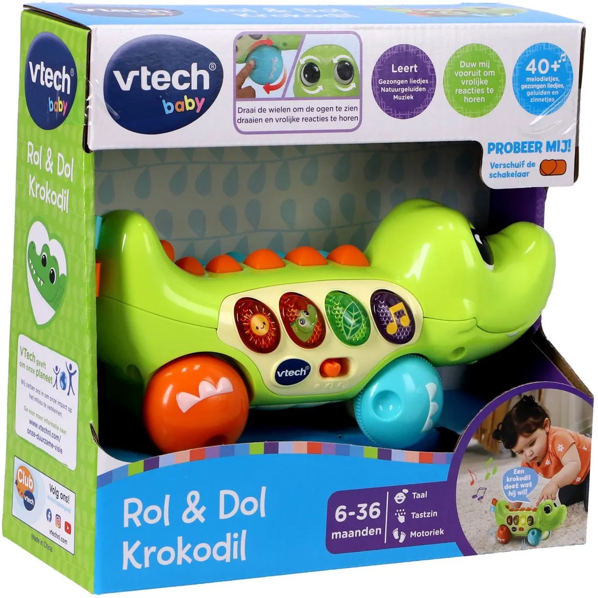 Vtech Baby Dierenvriendjes Krokodil Educatief Speelgoed