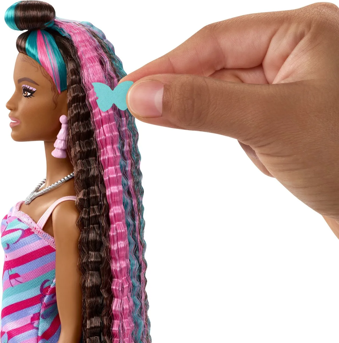 Barbie Totally Hair Pop - HCM91 - Bruin/Rozewit/Blauw