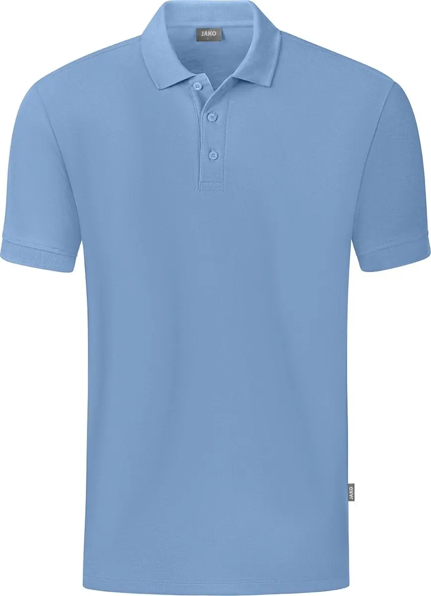 JAKO Organic Polo Heren IJsblauw