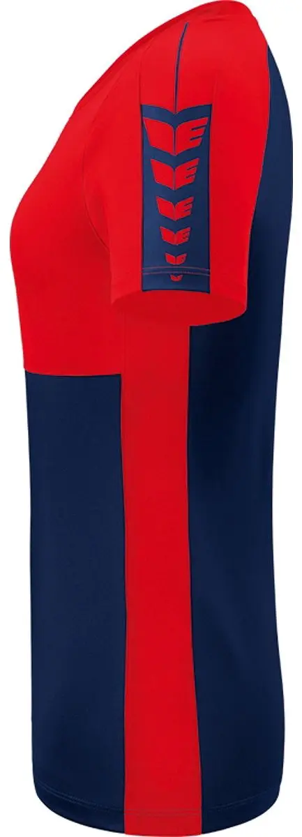 Erima Six Wings T-Shirt Dames - Rood/New Navy 44